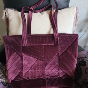 Vera Bradley Deep Plum Quilted Tote